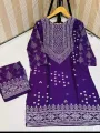 Stitched Chunri 2Pc Dress For Women Summer Linen Fabric Casual Traditional Style Multiple Color. 