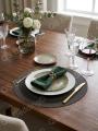 Round Placemat Hotel Restaurant PVC Table Insulation Mat Home Double Frame Decorative Mat QS Beeding. 