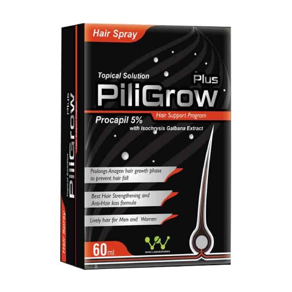 Piligrow Plus Hair Spray 5% – Procapil & Minoxidil Topical Solution 60ml