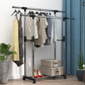 Double Pole Telescopic Portable Cloth Rack/Cloth Drying Stand Stainless Steel Floor Cloth Dryer Stand. 