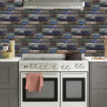 6Pcs 3D Self-Adhesive Wall Sticker 30x15cm Oil Proof Waterproof Brick Stone Imitation Brick Tile Stone Particle Wallpaper Decals. 