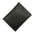 Half Long Black Leather Wallet. 