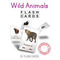 WILD ANIMALS (ANIMATED) FLASH CARDS - 8014. 