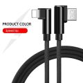 L Shaped Nylon Braided 90 Degree Fast Iphone Charging Cable Usb Data Cable Charger Cable For Iphone 11 / XS MAX / XS / X / 8 / 8plus / 7 / 7plus. 