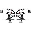 2Pcs customizedCar Side Door Stickers For Dodge Mopar Challenger SRT Hellcat Redeye Widebody SRT Demon Car Accessories Vinyl Film Decals. 
