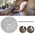 Cast Iron Cleaner,Stainless Steel Chainmail Scrubber,Easy Cleaning for Pans,Dutch Ovens,Grills Griddle. 