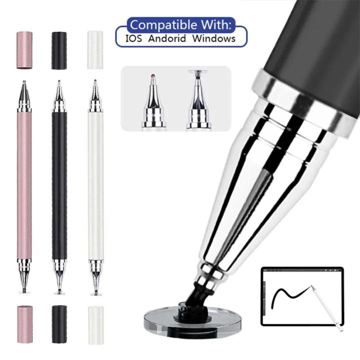 2%20In%201%20Stylish%20Universal%20Practical%20Dual-use%20Capacitive%20Tablet%20Stylus%20Pen%20Exquisite%20Double-headed%20Silicone%20Disc%20Drawing%20Tablet%20Phone%20Capacitor%20Pen%20-%20Image%202