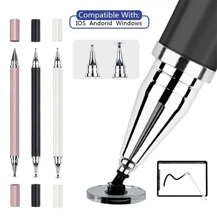 2%20In%201%20Stylish%20Universal%20Practical%20Dual-use%20Capacitive%20Tablet%20Stylus%20Pen%20Exquisite%20Double-headed%20Silicone%20Disc%20Drawing%20Tablet%20Phone%20Capacitor%20Pen%20-%20Image%202