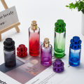 Gradient Glass Perfume Bottles Cylindrical Pressure Spray Bottle Screw Cosmetics Packing Oil Emulsion Bottles. 