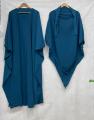 Elegant Khimar Abaya with 2-Layer Hijab. 
