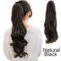Long Straight Claw Clip On Ponytail Hair Extensions 24Inch Heat Resistant Pony Tail Hair piece For Women Daily Party. 