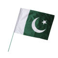 Pakistan National Flag With Plastic Stick, Hand Held Flags For Parties & Function, Decorative Table Jhanda For Office & School Pak Parcham 1947 14th August Happy Independence Day Celebration Parties Decor Supplies Photo Booth & Party Prop Flags. 