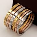 【happy one】2021 Rose Gold Crystal Bracelets for Women Men Couple Bracelet Silvery Brand Jewelry Women Accessories Ladies Golden Zircon Gift. 