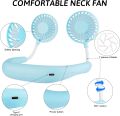 Portable Cooling Neck Fan, Rechargeable USB, 360° Rotation, Wearable Neck Fan Air Conditioner. 