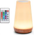 Auxmir Night Light, LED Touch Bedside Table Lamp, Remote Control Dimmable Light with RGB Color Changing, USB Rechargeable, Portable Lamp for Baby, Kids, Bedroom, Living Room, Camping [Energy Class G]. 
