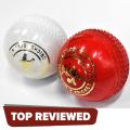 Cricket Practice Hard Ball (Synthetic) White & Red. 