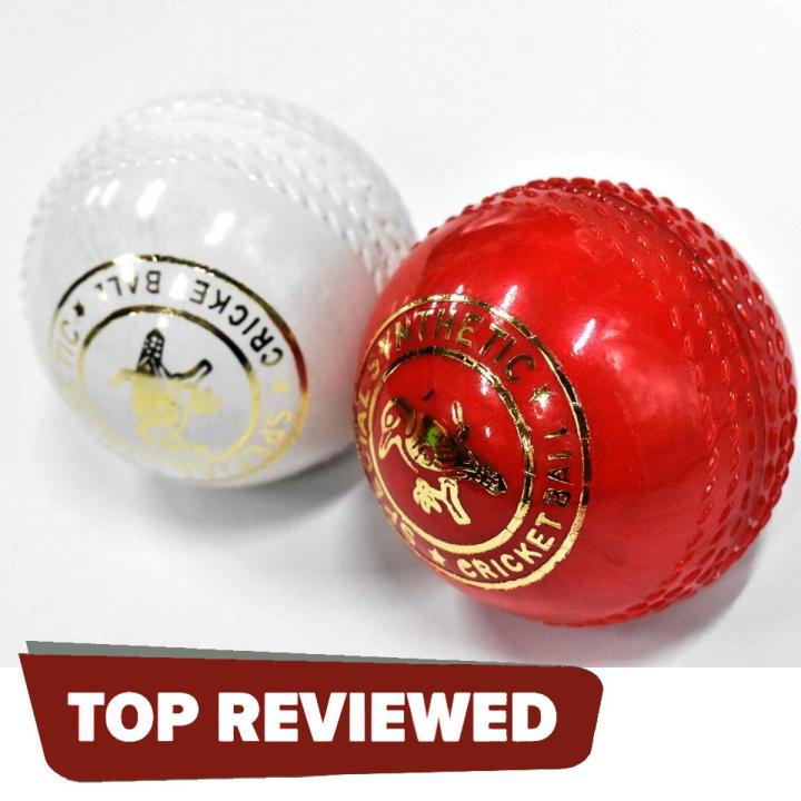 Cricket Practice Hard Ball (Synthetic) White & Red