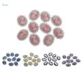10 Pieces Rhinestone Crystal Embellishment Buttons Flatback DIY Craft White. 