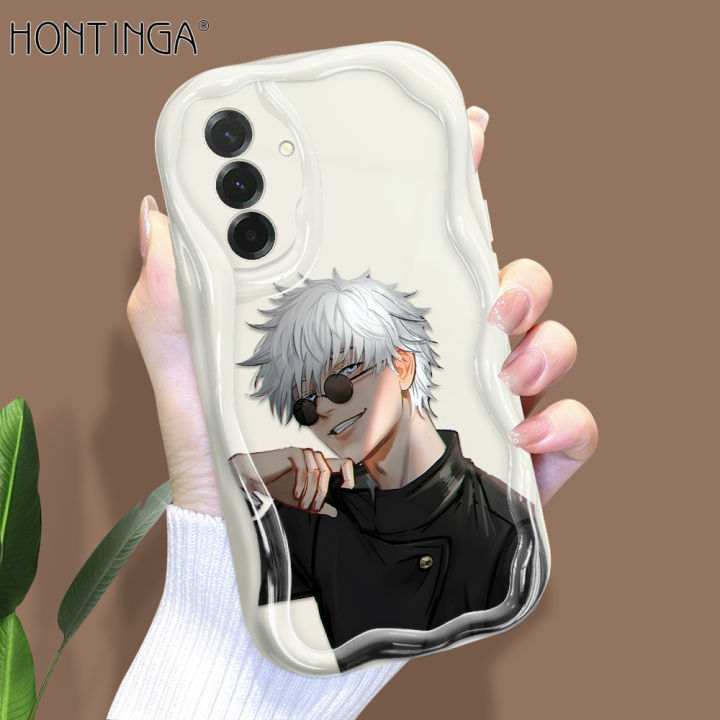 Hotinga for Samsung A36 A56 5G Back Cover Anime Cartoon Phone Case Cream Texture Wavy Edge Soft Mobile Cover