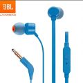 Original JBL T110 Headphone TUNE110 3.5mm Wired Earphone Stereo Earbud Pure Bass Sports Headset In-line Control Handsfree HD Mic. 