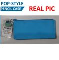 Silicone Pencil Box Attached to a Scented Character Pen Case Pencil Bag, Storage Pouch - Blue. 