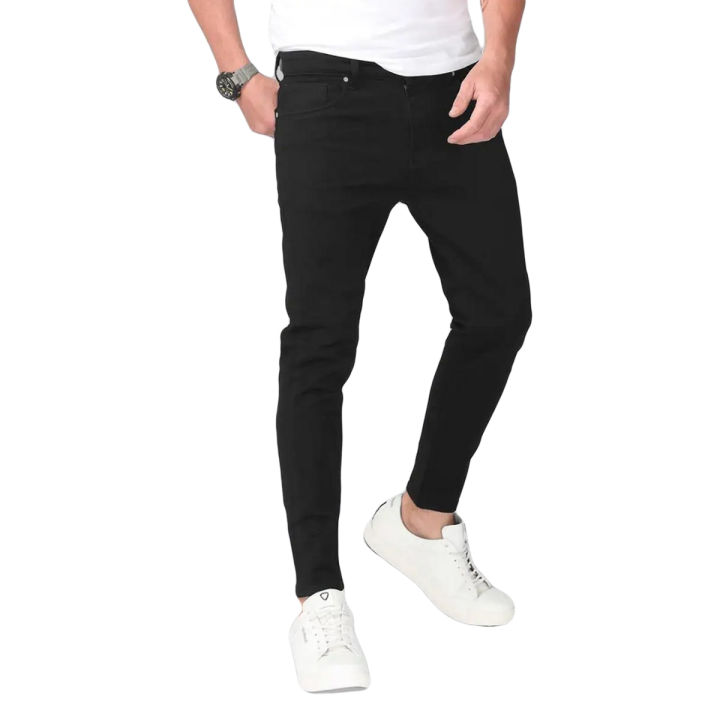 Jet Black Jeans for Men and Boys, Made with Fully Stretchable Imported Stuff - Stylish and Comfortable