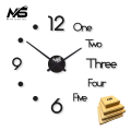 MS Mini Seller Wall Clock 3D 24 inch Wooden Watch DIY Design Decoration Quartz Numeric For Home Decor Living Room And Offices And For Gifts. 
