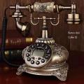 Rotary Dial Antique Telephone Old Fashioned Backlight Telephone Corded Landline Phone with Display. 