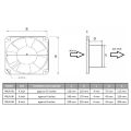 FEIDIAO 220V 4 inch Axial Panel Fan/Cooling Fan (Round Back) - Imported - Exhaust Fan for Kitchen Hoods / Machines / Server Racks / Commercial / Residential Use. 