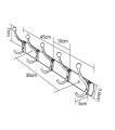 Wall Mounted Cloth Hanger - 5 Hooks - Silver. 