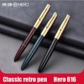 HERO 616 Fountain Pen Arrow Mark Ink Pen Stainless Steel Cap Fine Nib Stationery Office school supplies Writing Gift. 