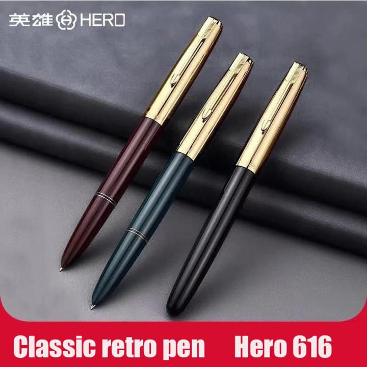 HERO 616 Fountain Pen Arrow Mark Ink Pen Stainless Steel Cap Fine Nib Stationery Office school supplies Writing Gift