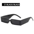 Rectangle Frame Fashion Sunglasses Punk Vintage Design Black Shades Future Fashion Glasses Luxury For Men Women. 