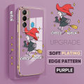 TA for Tecno Pova Neo Back Cover + Free Lanyard Flying Witch for Girls Luxury 6D Plating Case Side Pattern Soft Silicone Square Phone Cases. 