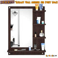 Wall mirror shelf , smart wall mirror , mirror , decor , furniture  , dressing, wood wall mirror,DECENT WOODEN DRESSER WALL MOUNT BEDROOM,Febulous Wall Mirror With Shelf,decorative mirrors,glowoodecor, GloWooDecor,bedroom mirrors,entryway mirrors, luxury. 