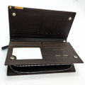Balebaily PU Leather Men Wallets Purse Long Male Clutch Bifold Zipper Wallet Money Bag. 
