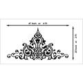 size: 4 x 2 feet  - Header Border Beautiful Floral Art Specially for Bed Room wedding couple home interior decor decoration - black or white color. 