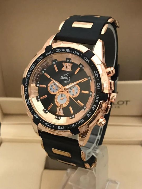 Rubber Strap Analog Watch For Men / Watch For Boys