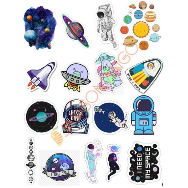 10 Pcs Space Galaxy New Colorful Stickers Pack for Laptop Desk Phone DIY Stickers - JangoMango Store