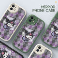 UCUC for Vivo Y03 Y18 Y18e Y28S 5G Back Cover Broom Kuromi Soft PU Leather Phone Cases. 