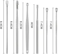 Ear Wax Cleaning Kit, 6 Pcs Ear Pick Tools, Wax Removal Kit, Ear Cleaning Tool Set, Spring Earwax Cleaner Tool Ear Wax Remover, Reusable Ear Cleaner for Children and Adult. 