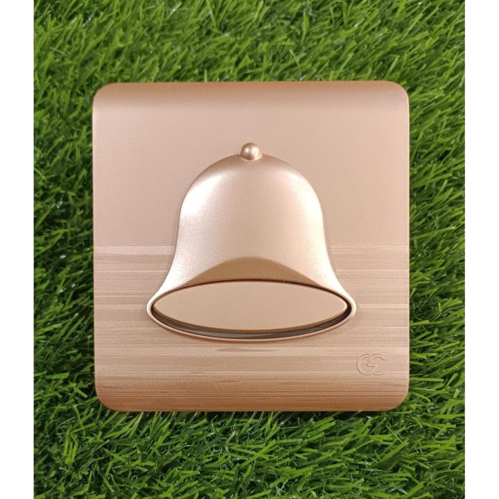 Door Bell Push Switch Waterproof China Fitting Sheet Bell Push Button- Metal Series (Golden Colour)