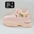 Pink Sneakers for Women – Comfortable and Stylish Outdoor Shoes with Soft Sole, Perfect for Everyday Use. 