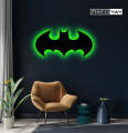 ZF Wooden Batman LED Wall Lamp, Comic Lover, Bat Cave, Night Lamp, for Gift, Kids Room, Gaming Setup, Gaming Room, Man Cave,Led Lamp,Trendy Decore. 