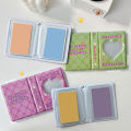 Green Home Photocard Binder Stain Plaid Pattern Photocard Holder. 