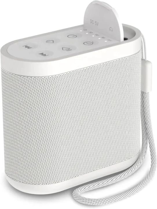 Flexi Dream | White Noise Machine Baby Adults | 21 Soothing Sounds Sleeping Nursery Travel Home Office | 16 Hours Play | USB Rechargeable 4 Timer | 32 Levels Volume (White)