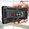 PlusCase for Motorola Moto G8 Plus / G8 Play / One Macro Case Shockproof Stand Finger Ring Hard Back Phone Cover. 