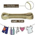 Easy Kitchen Wet Cloth Laundry Rope Pvc Coated Metal Cloth Drying Wire - 20 Metres. 