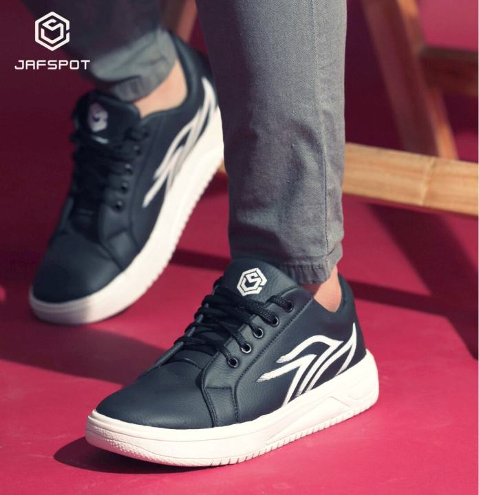 Jaf Spot Classic Shoes Men Lace-up Solid Sneakers Male Casual Genuine Flats Soft Low Top Light Leisure Walk Board Shoes