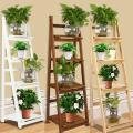 4 Tier Wooden Ladder Folding Book Shelf Stand Plant Flower Display Shelving Rack. 
